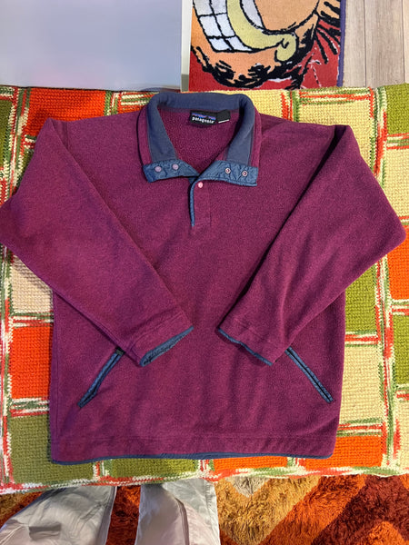 Patagonia Mull-berry Wine Colored Pullover Sweatshirt