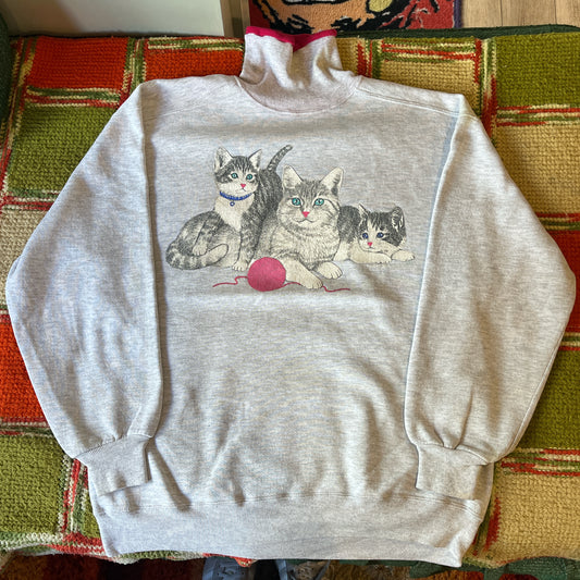 Cats with Yarn sweatshirt (large)